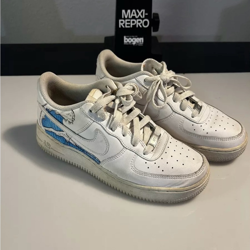 Women’s Size 7.5/6Y/EU38.5 - Nike Air Force 1 CUSTOM WAVE- READ DESCRIPTION